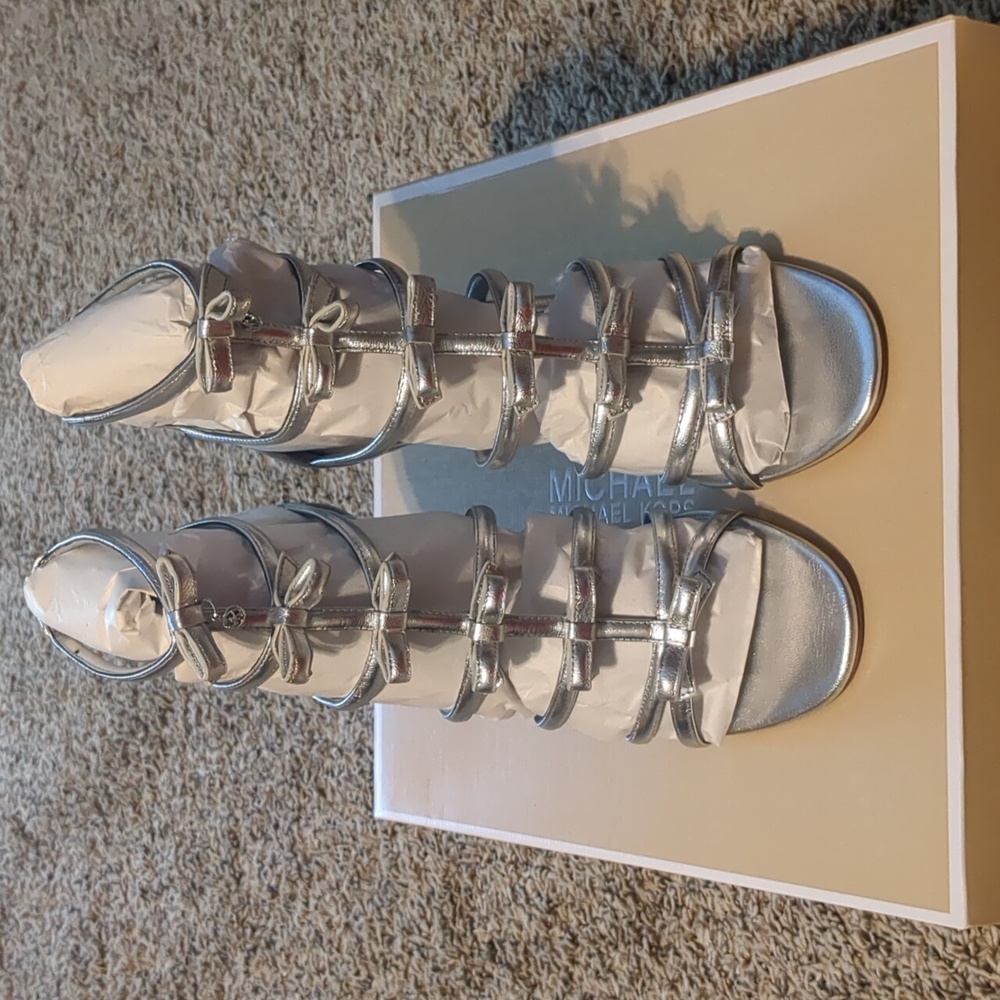 Michael Kors Silver Heels with Elegant Design